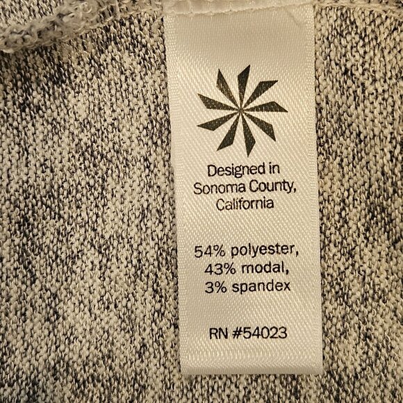 Athleta Womens L Long Sleeve Heathered Gray Tunic Top Athleisure yoga casual - Picture 7 of 11